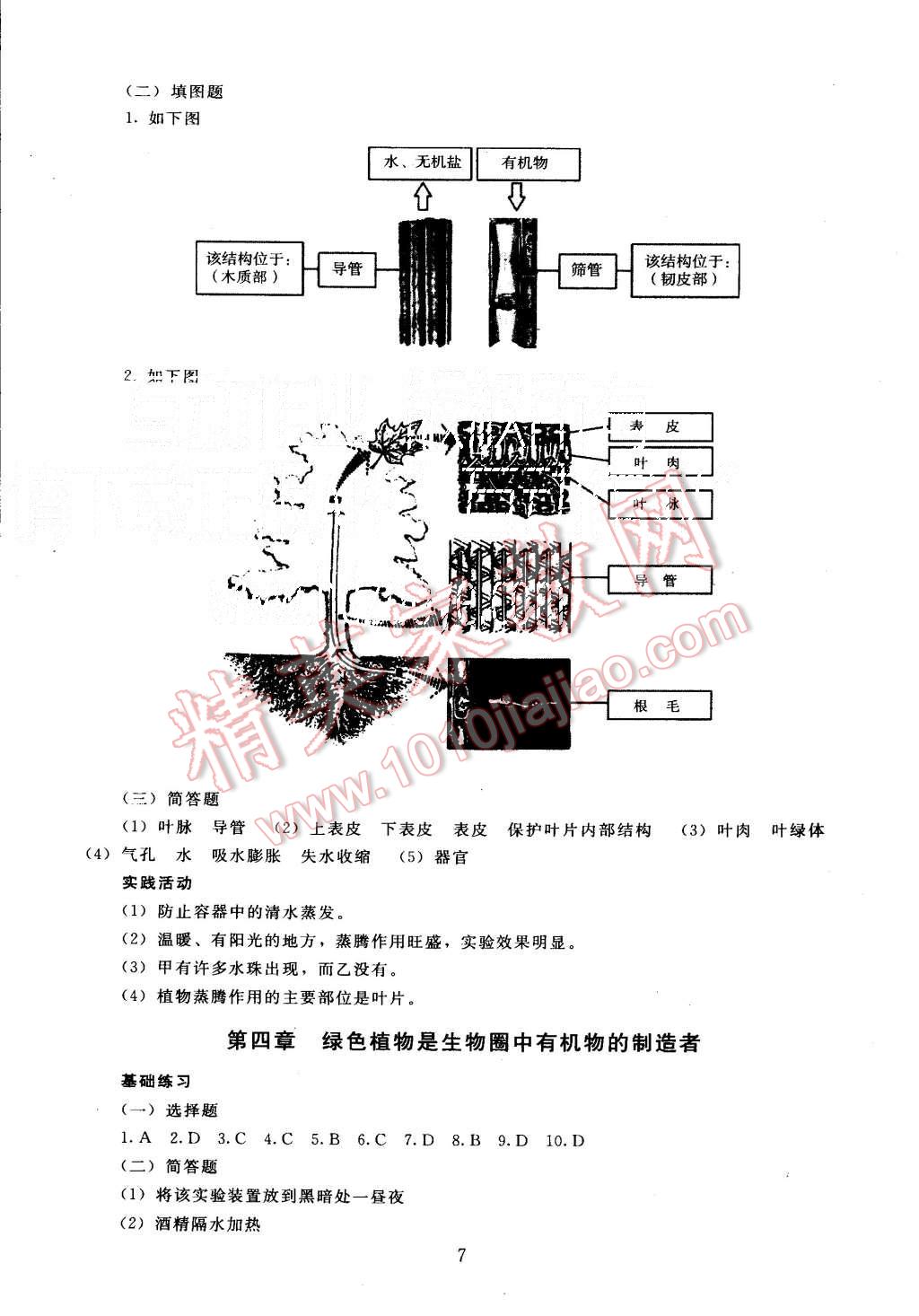 2015年海淀名師伴你學(xué)同步學(xué)練測七年級生物上冊 第7頁