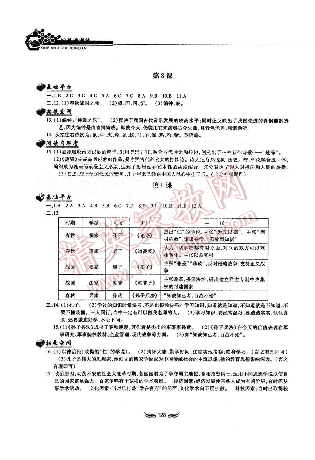 2015年新編基礎(chǔ)訓(xùn)練七年級中國歷史上冊人教版黃山書社 第5頁