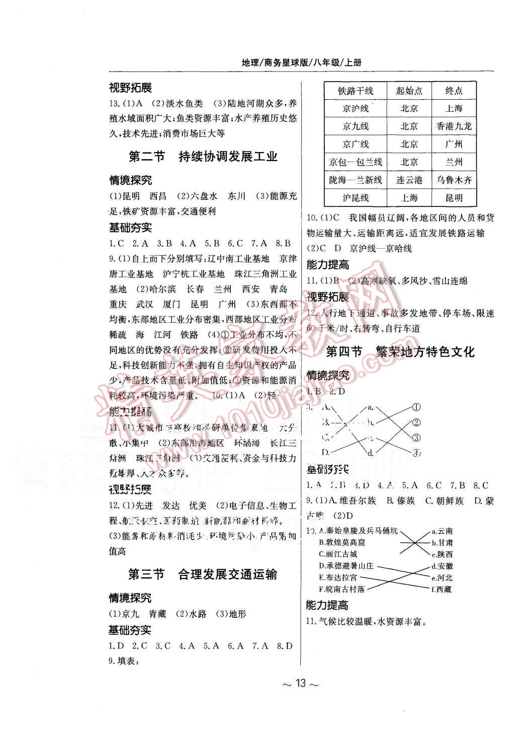 2015年新編基礎(chǔ)訓(xùn)練八年級(jí)地理上冊(cè)商務(wù)星球版 第5頁