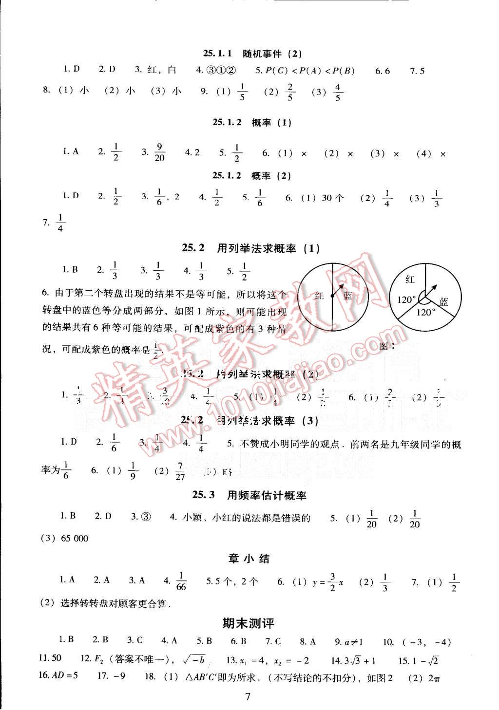 2015年海淀名師伴你學同步學練測九年級數(shù)學上冊 第7頁