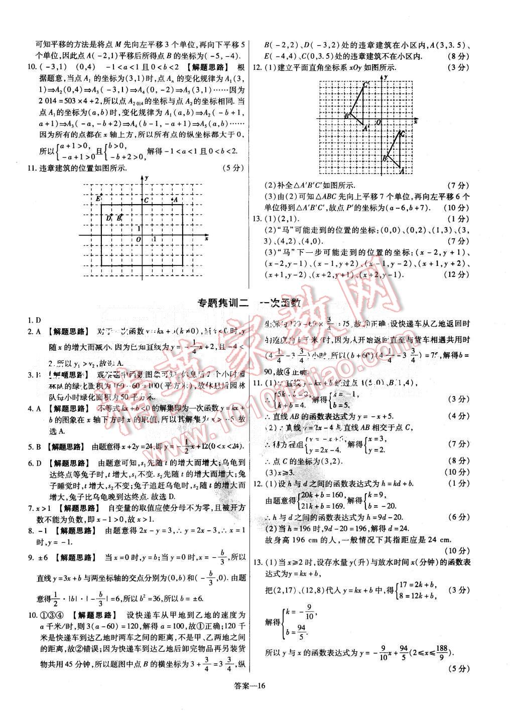 2015年金考卷活頁題選八年級(jí)數(shù)學(xué)上冊(cè)滬科版 第16頁