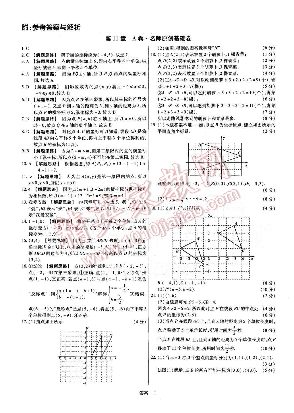 2015年金考卷活页题选八年级数学上册沪科版 第1页