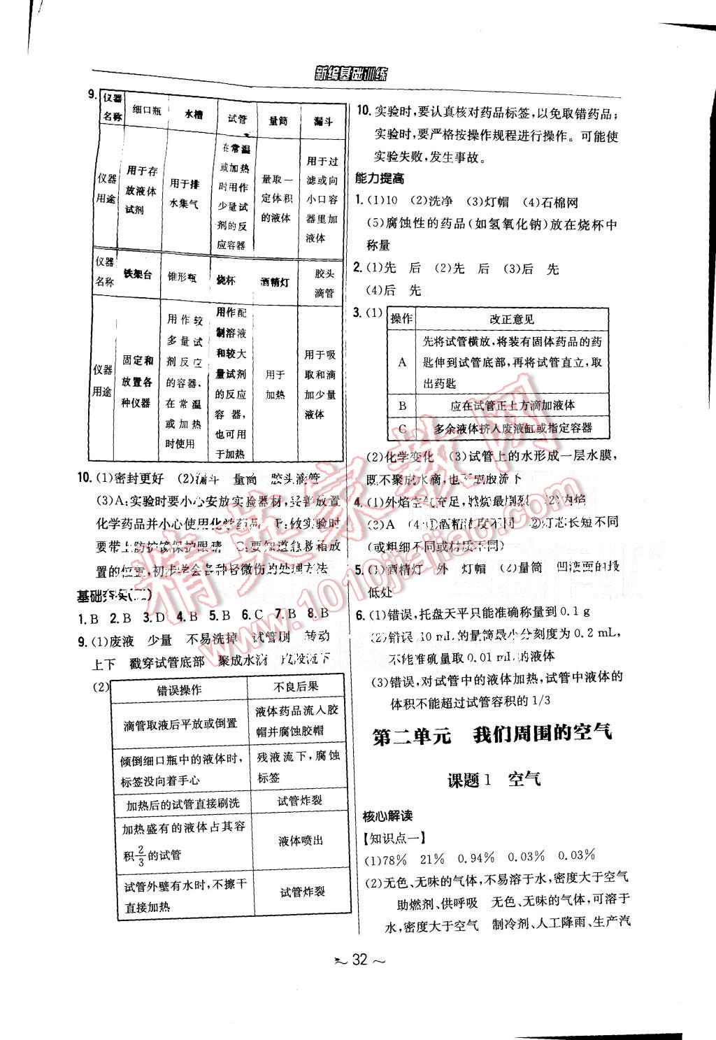 2015年新編基礎(chǔ)訓(xùn)練九年級化學(xué)上冊人教版 第4頁