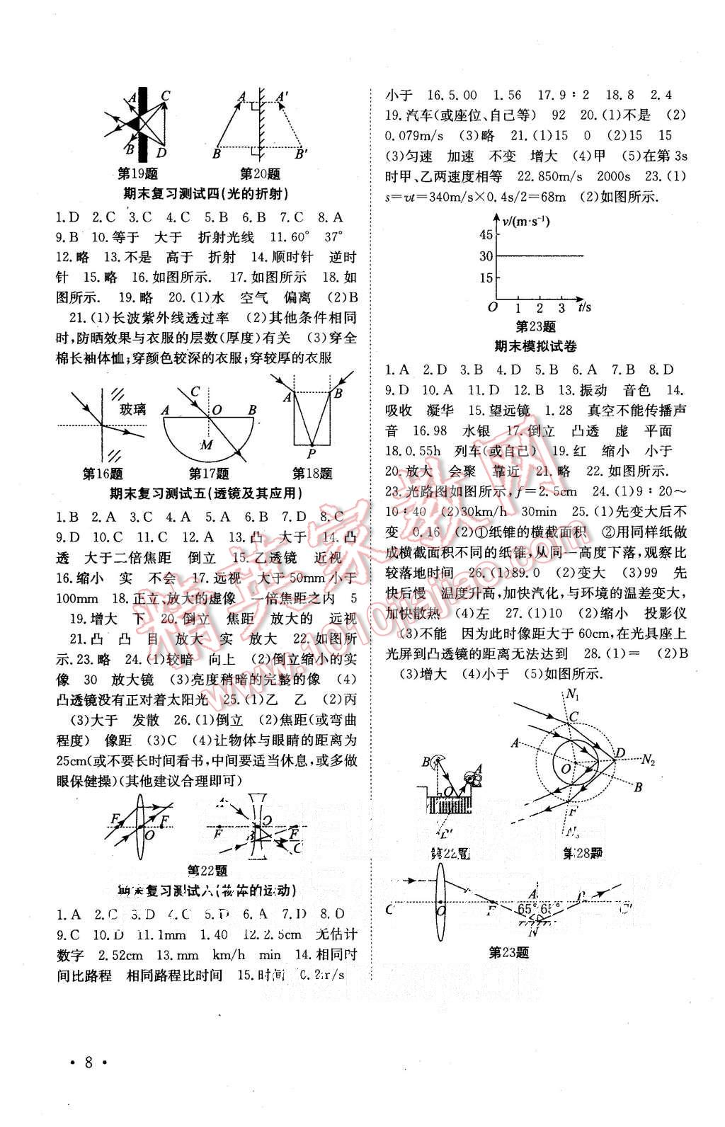 2015年基礎(chǔ)練習(xí)能力測試高效精練八年級(jí)物理上冊江蘇版 第8頁