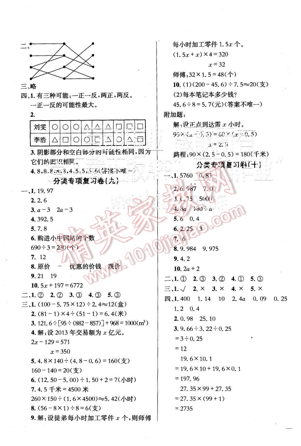 2015年黄冈小状元达标卷五年级数学上册人教版 第7页