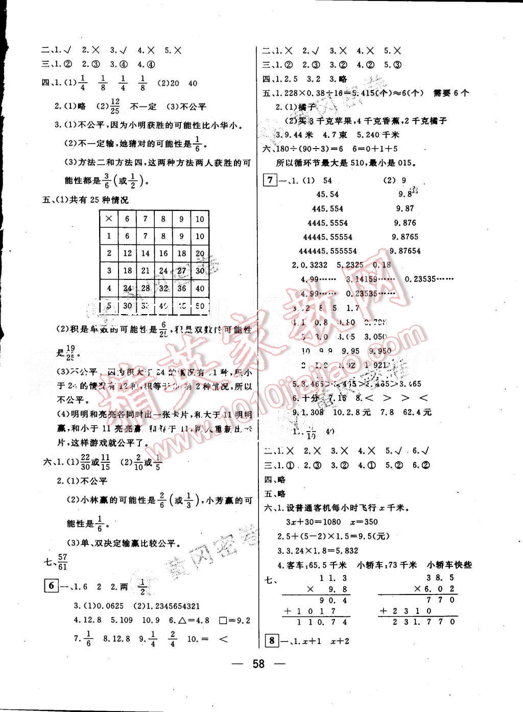 2015年王后雄黃岡密卷五年級數(shù)學上冊人教版 第2頁