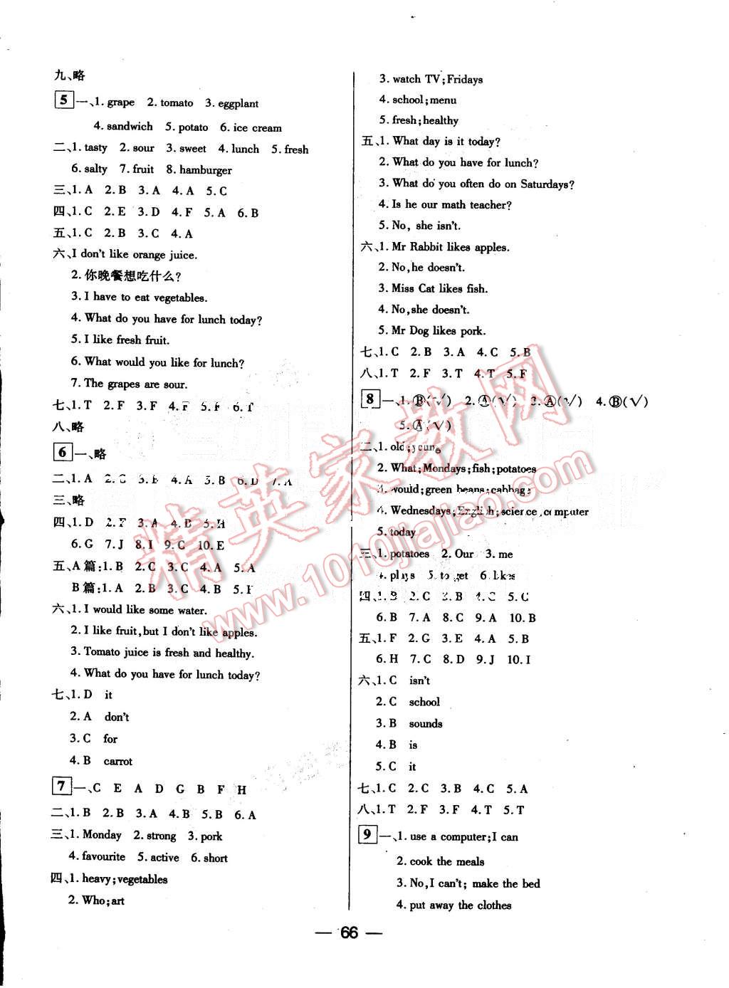 2015年王后雄黃岡密卷五年級(jí)英語(yǔ)上冊(cè)人教版 第2頁(yè)