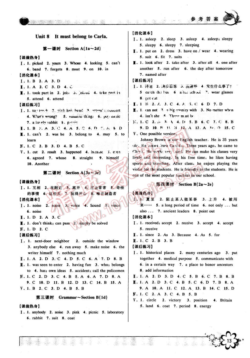 2015年初中新學(xué)案優(yōu)化與提高九年級英語全一冊人教版 第13頁