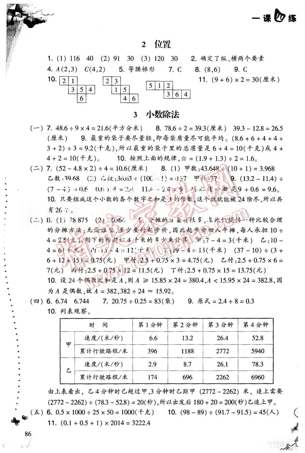 2015年一課四練五年級數(shù)學(xué)上冊人教版 第2頁