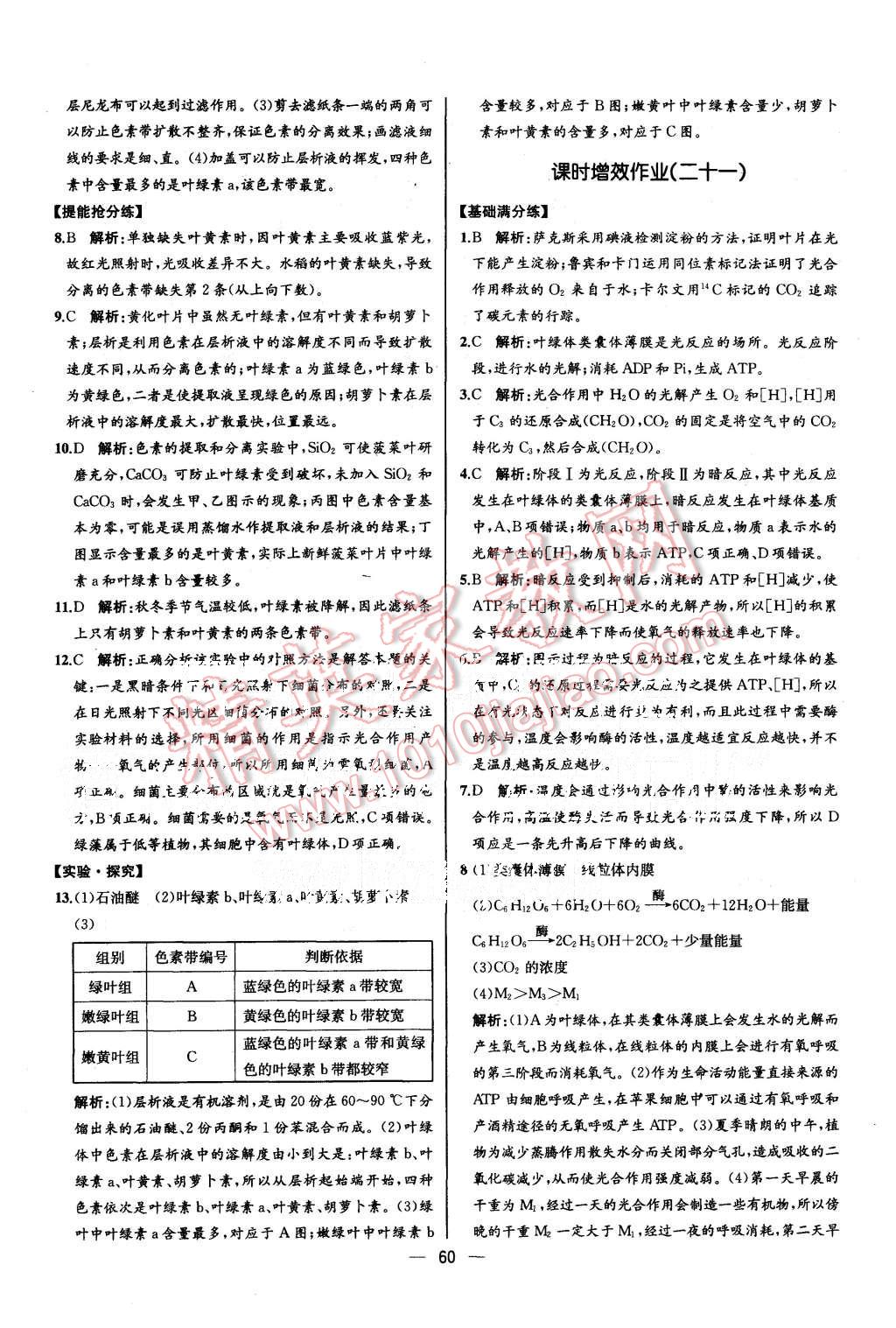 2015年同步導(dǎo)學(xué)案課時(shí)練高中生物必修1分子與細(xì)胞人教版 第14頁(yè)