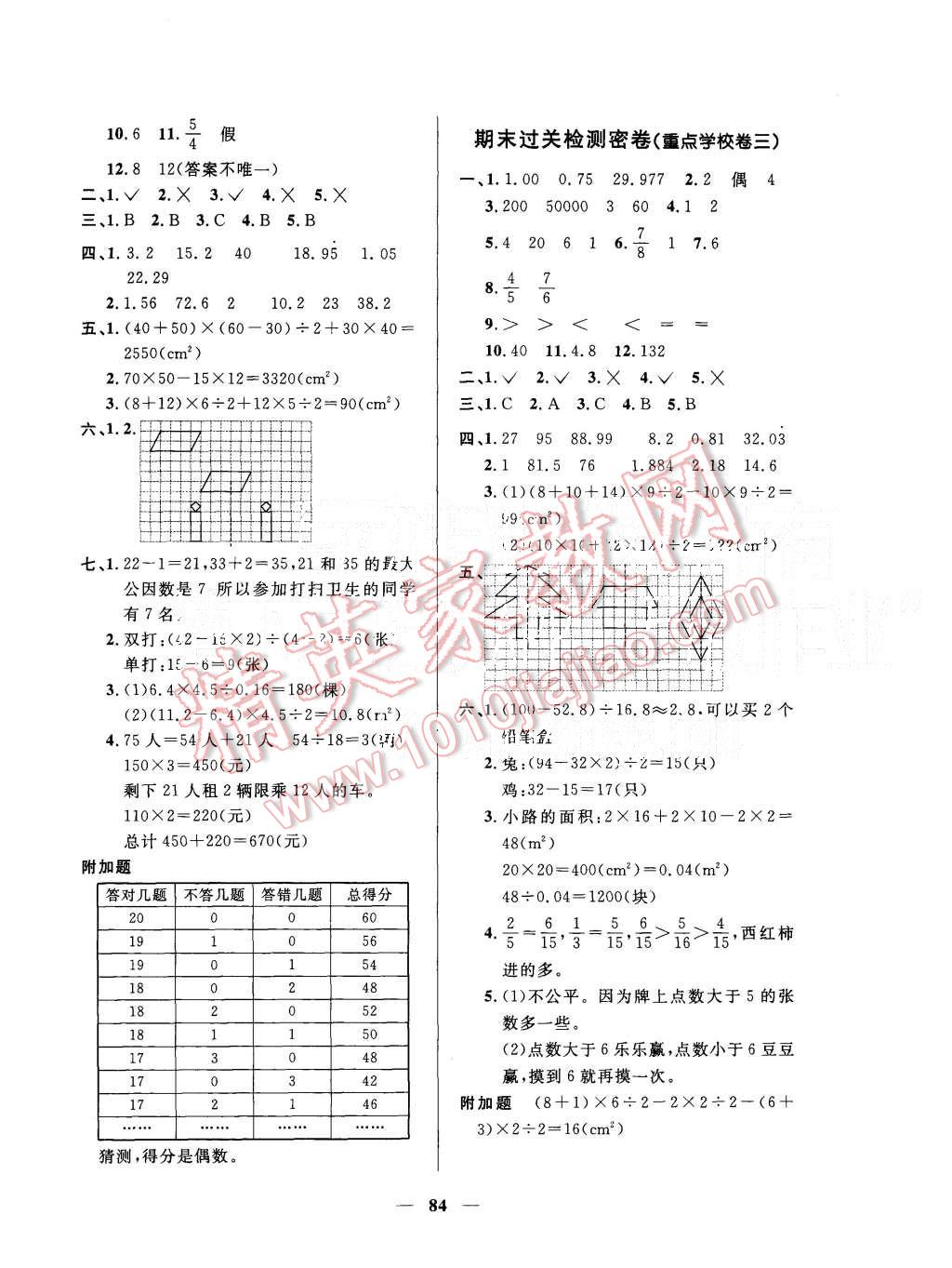 2015年一線名師全優(yōu)好卷五年級數(shù)學(xué)上冊北師大版 第8頁