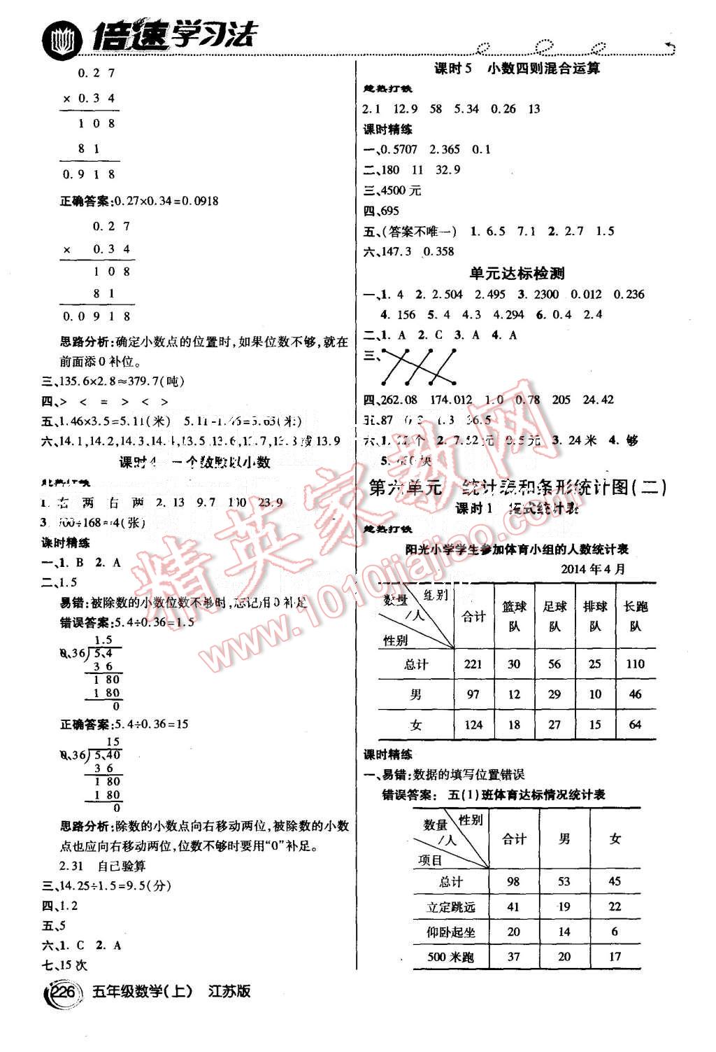 2015年倍速学习法五年级数学上册北师大版 第5页