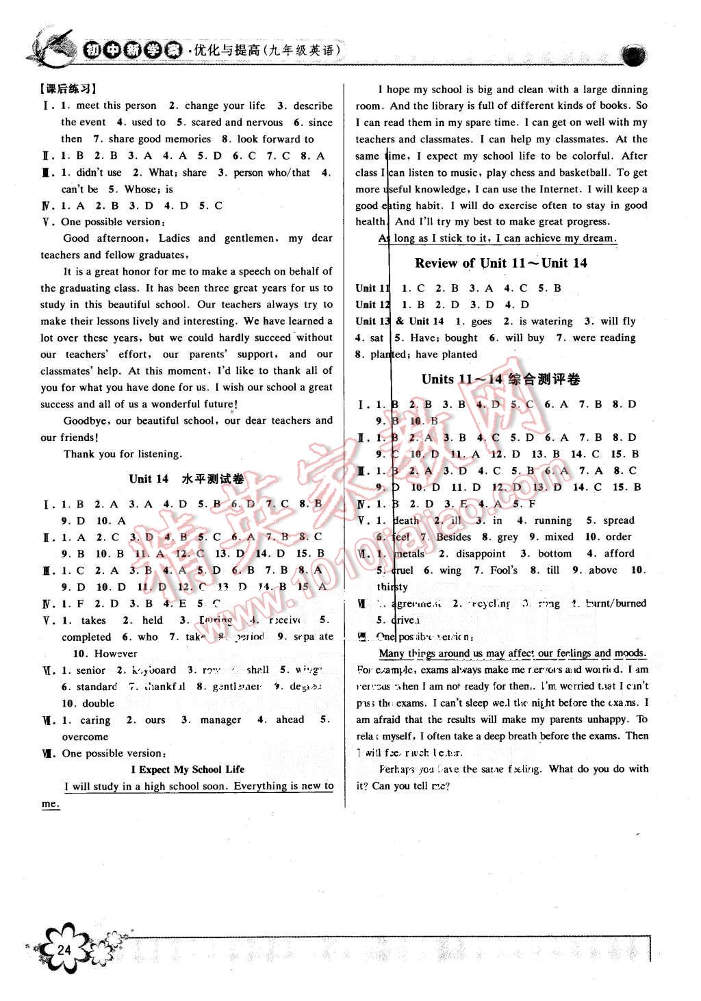 2015年初中新學(xué)案優(yōu)化與提高九年級英語全一冊人教版 第24頁