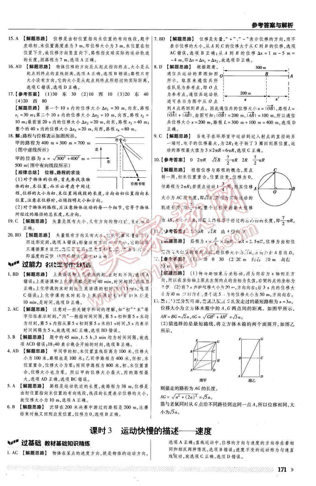 2015年一遍過(guò)高中物理必修1人教版 第3頁(yè)