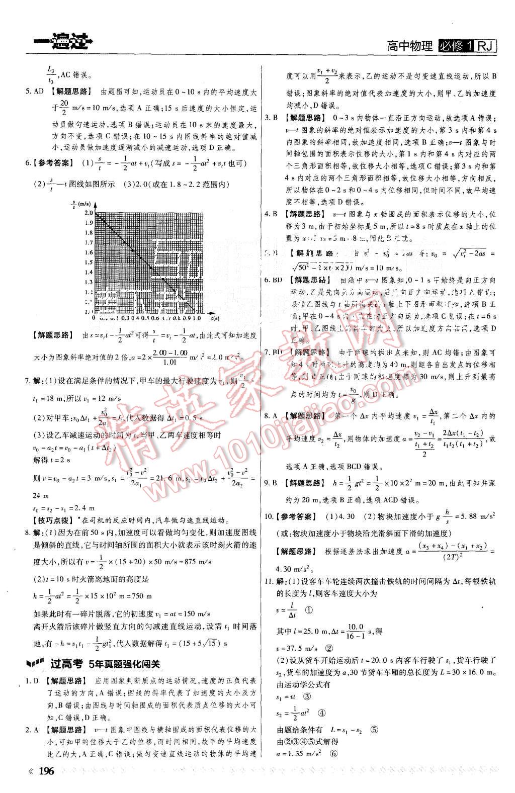 2015年一遍過(guò)高中物理必修1人教版 第28頁(yè)