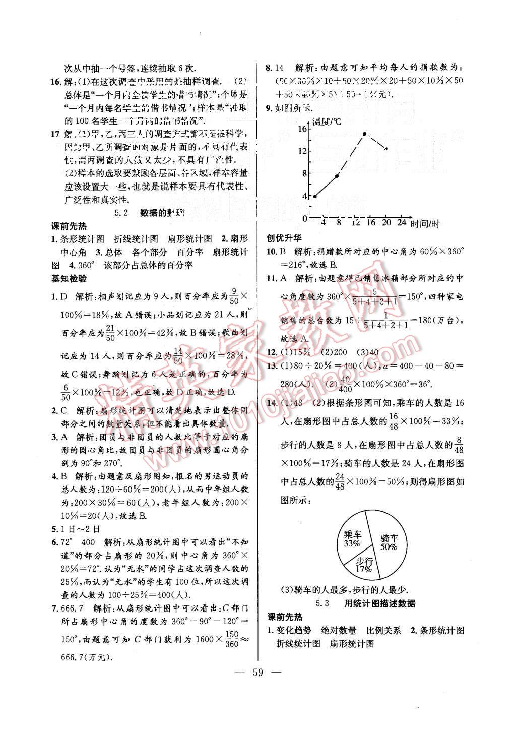 2015年创优课时训练七年级数学上册沪科版 第30页