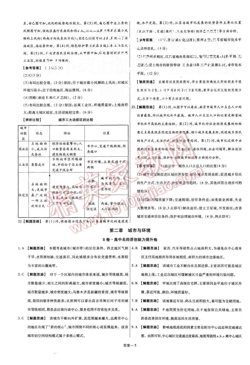 2015年金考卷活頁題選高中地理必修2湘教版 第5頁