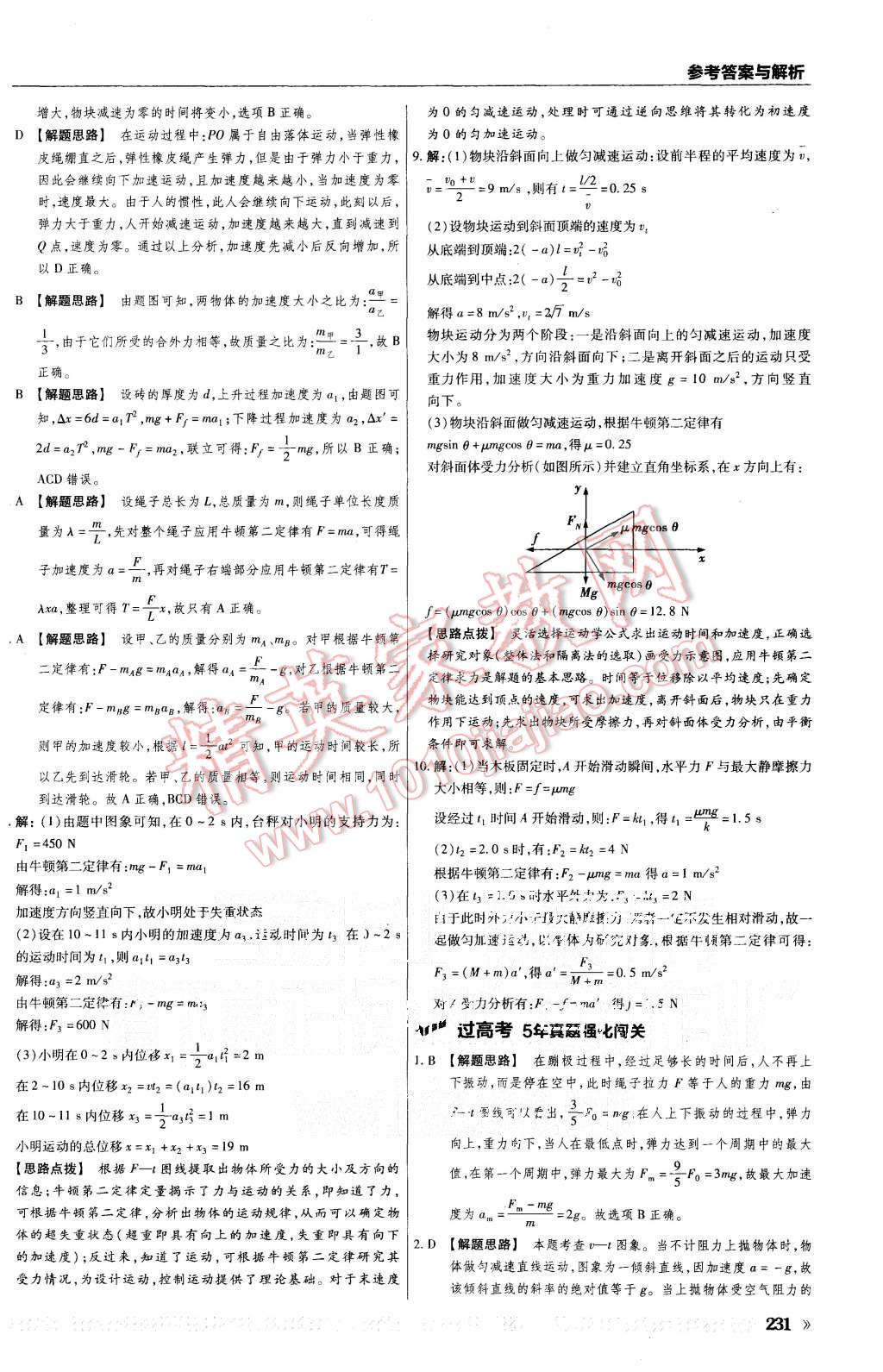 2015年一遍過(guò)高中物理必修1人教版 第63頁(yè)