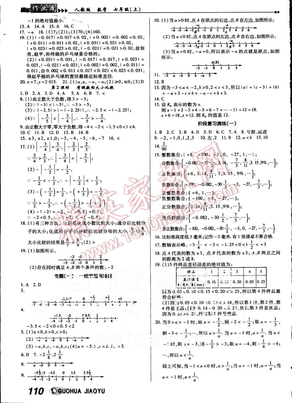 2015年国华作业本七年级数学上册人教版 第2页