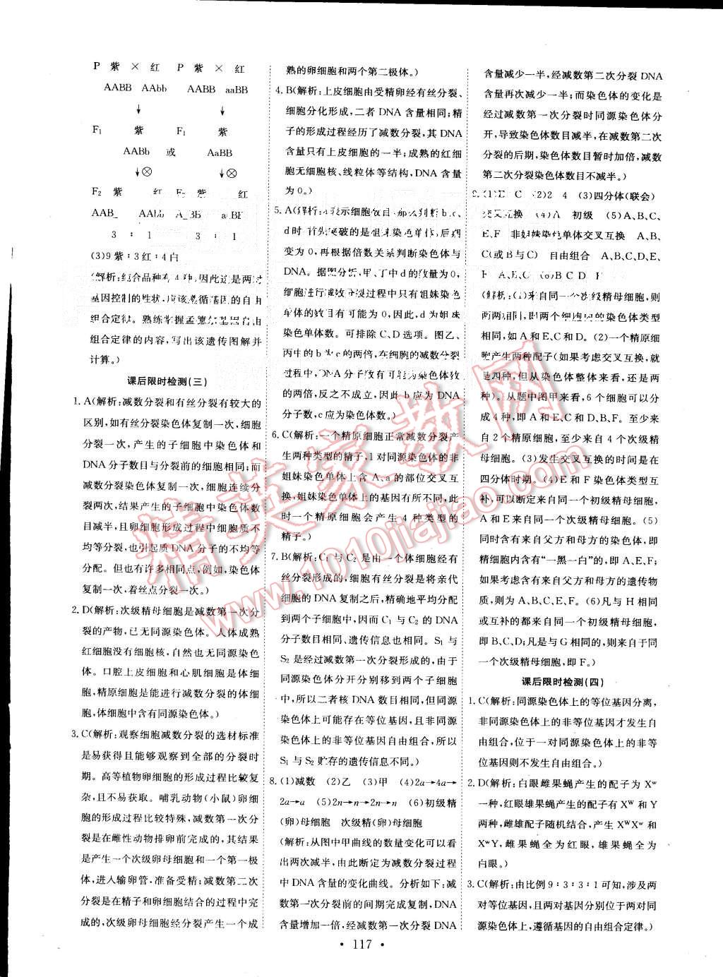 2015年能力培養(yǎng)與測試生物必修2人教版 第13頁