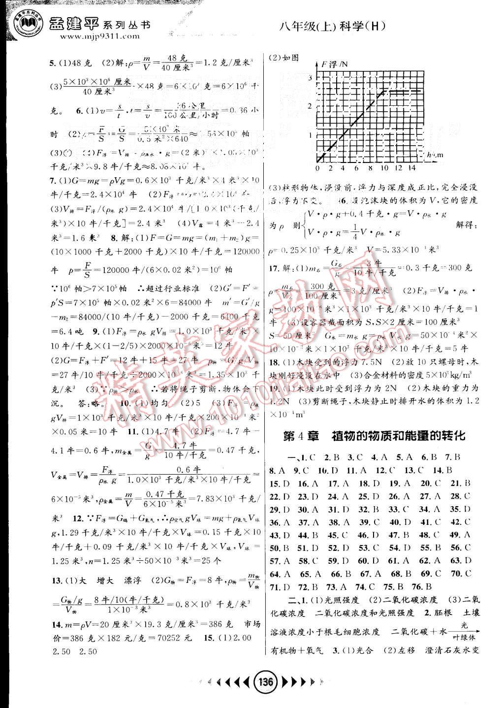 2015年孟建平系列叢書浙江考題八年級(jí)科學(xué)上冊(cè)華師大版 第4頁