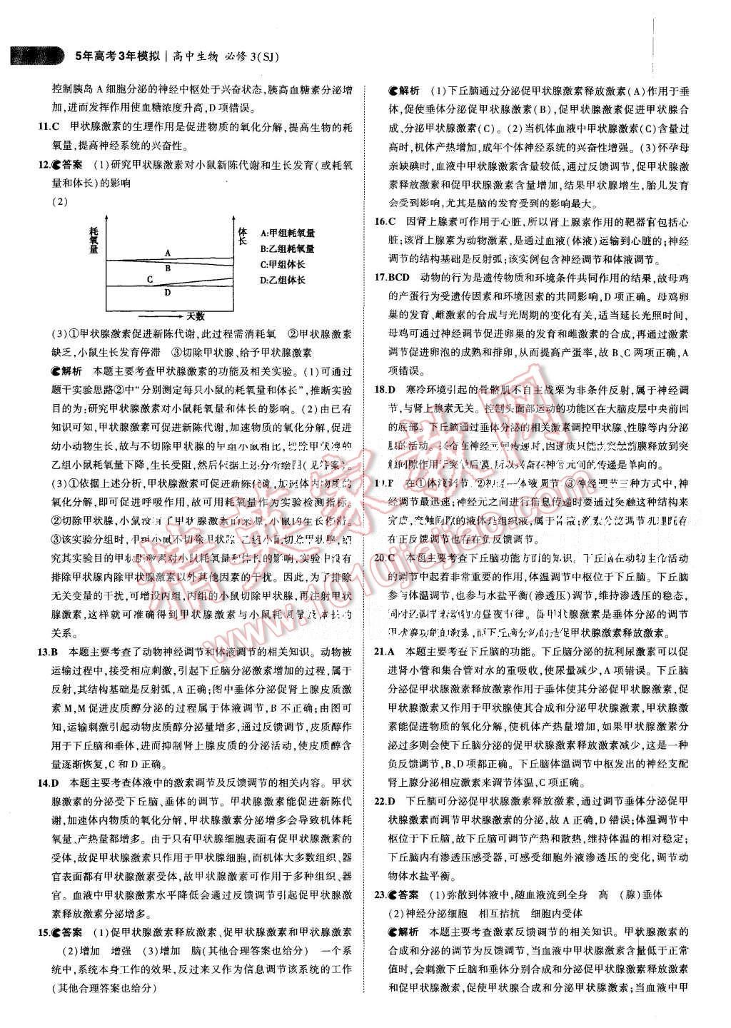 2015年5年高考3年模擬高中生物必修3蘇教版 第8頁