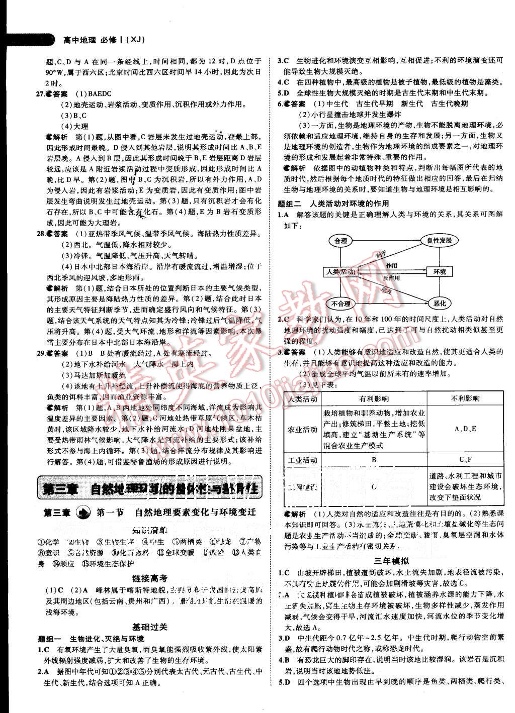 2015年5年高考3年模擬高中地理必修1湘教版 第13頁