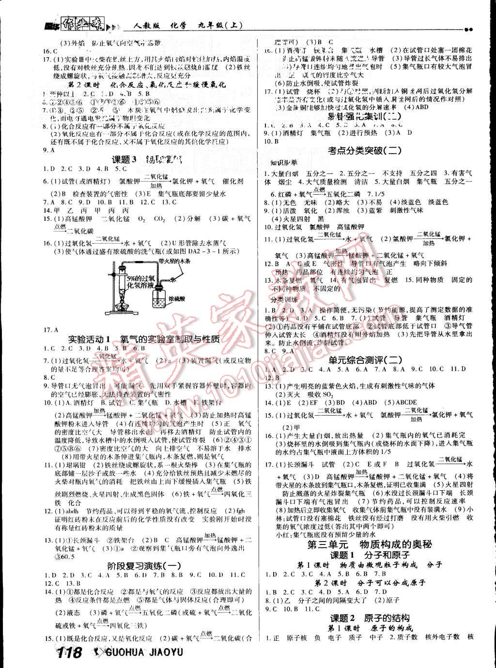 2015年國(guó)華作業(yè)本九年級(jí)化學(xué)上冊(cè)人教版 第2頁(yè)