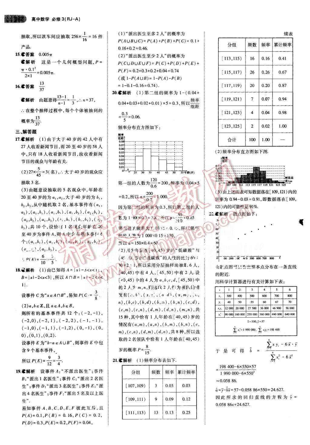 2015年5年高考3年模擬高中數(shù)學(xué)必修3人教A版 第23頁