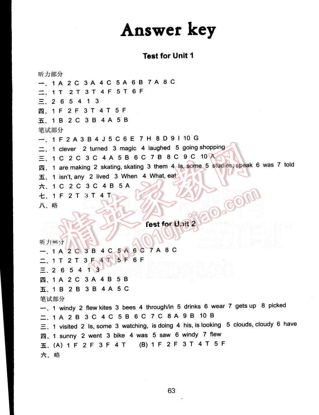 2015年課課練小學(xué)英語(yǔ)活頁(yè)卷六年級(jí)上冊(cè)譯林版 第15頁(yè)