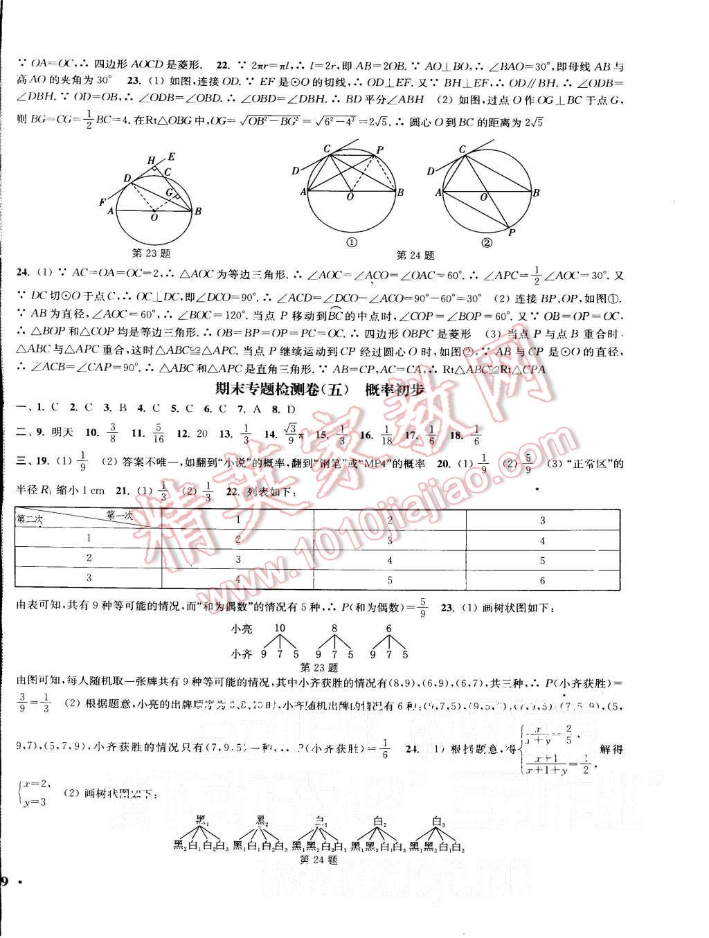 2015年通城學(xué)典活頁(yè)檢測(cè)九年級(jí)數(shù)學(xué)上冊(cè)人教版 第22頁(yè)