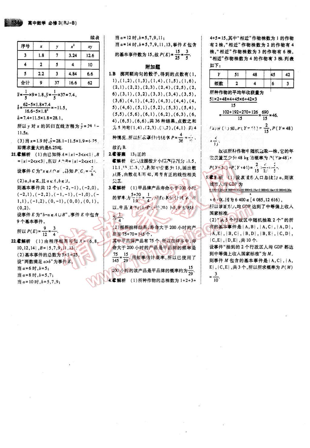 2015年5年高考3年模擬高中數(shù)學(xué)必修3人教B版 第20頁