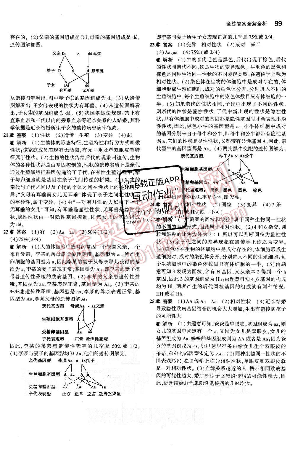 2015年5年中考3年模拟初中生物八年级上册北师大版 第24页