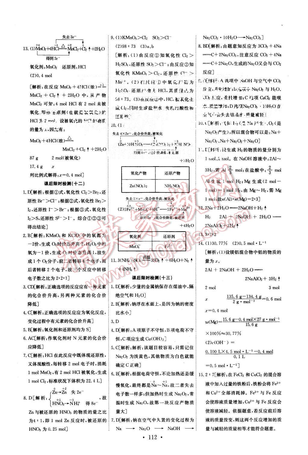 2015年能力培養(yǎng)與測試化學(xué)必修1人教版 第17頁