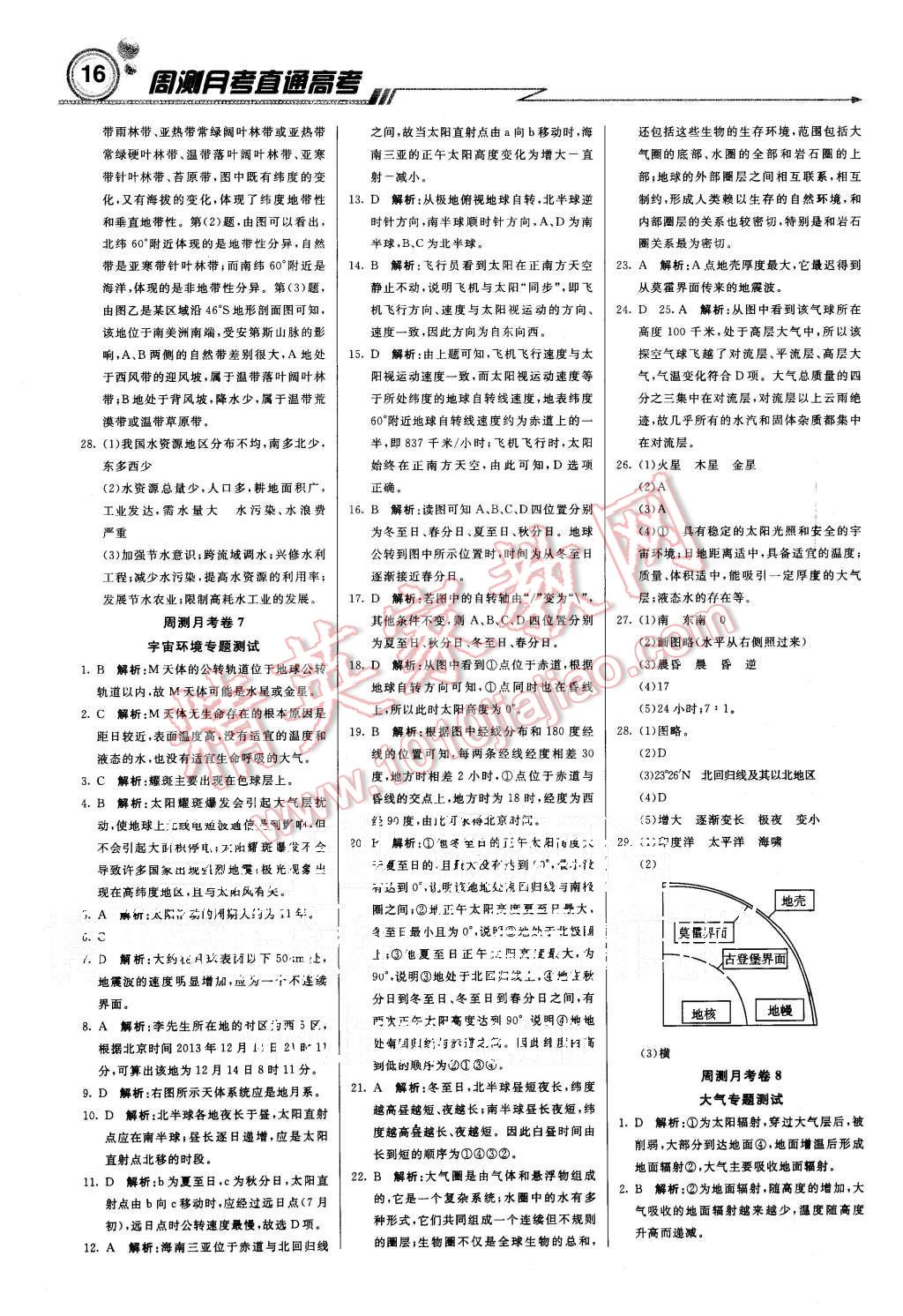 2015年輕巧奪冠周測月考直通高考高中地理必修1中圖版 第16頁