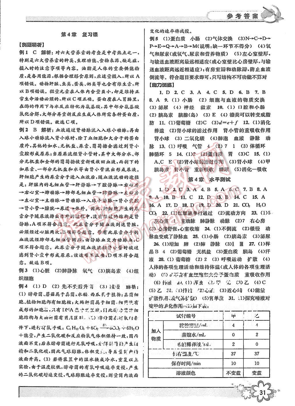 2015年初中新學案優(yōu)化與提高九年級科學 第31頁