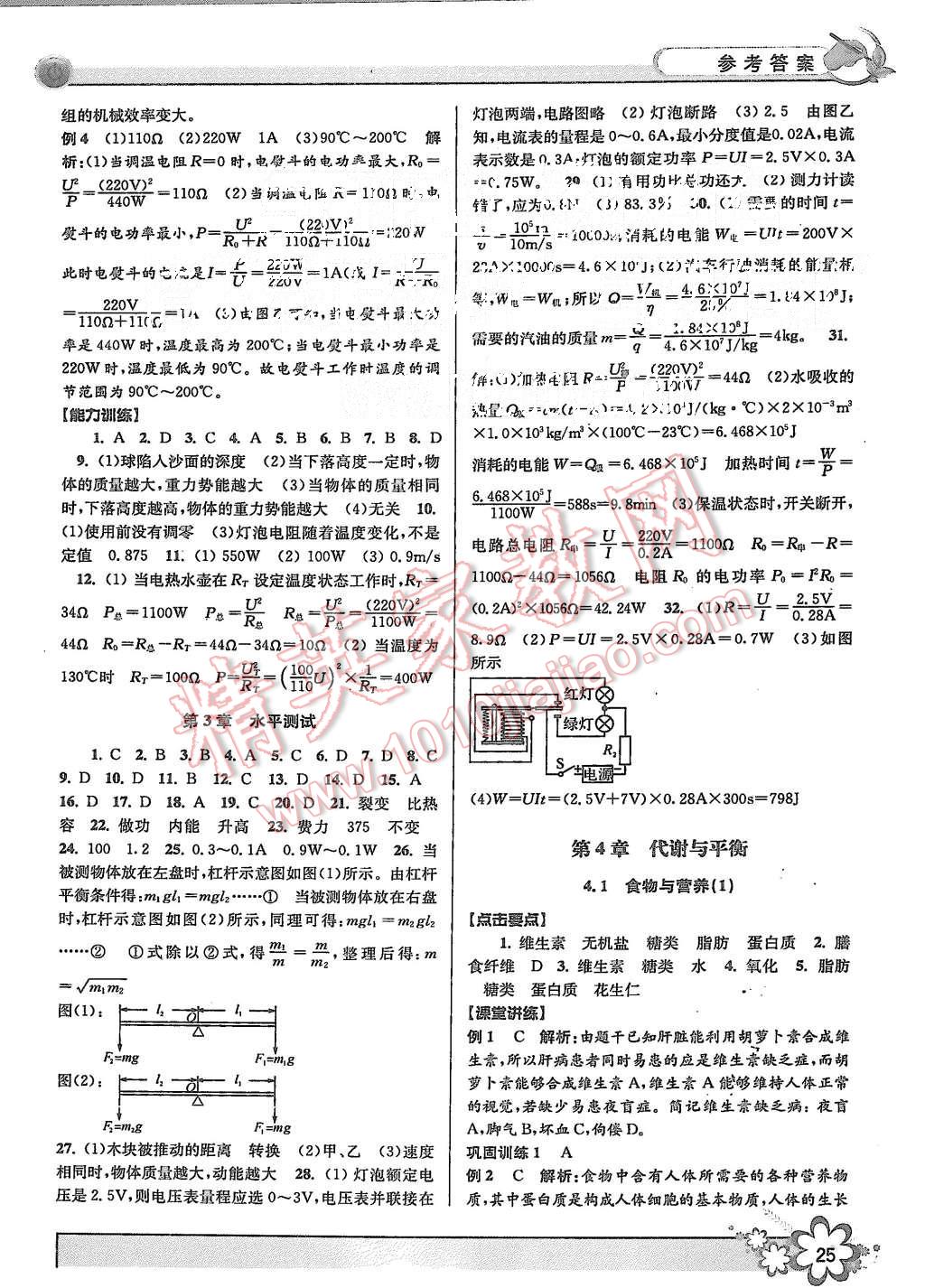 2015年初中新學案優(yōu)化與提高九年級科學 第25頁