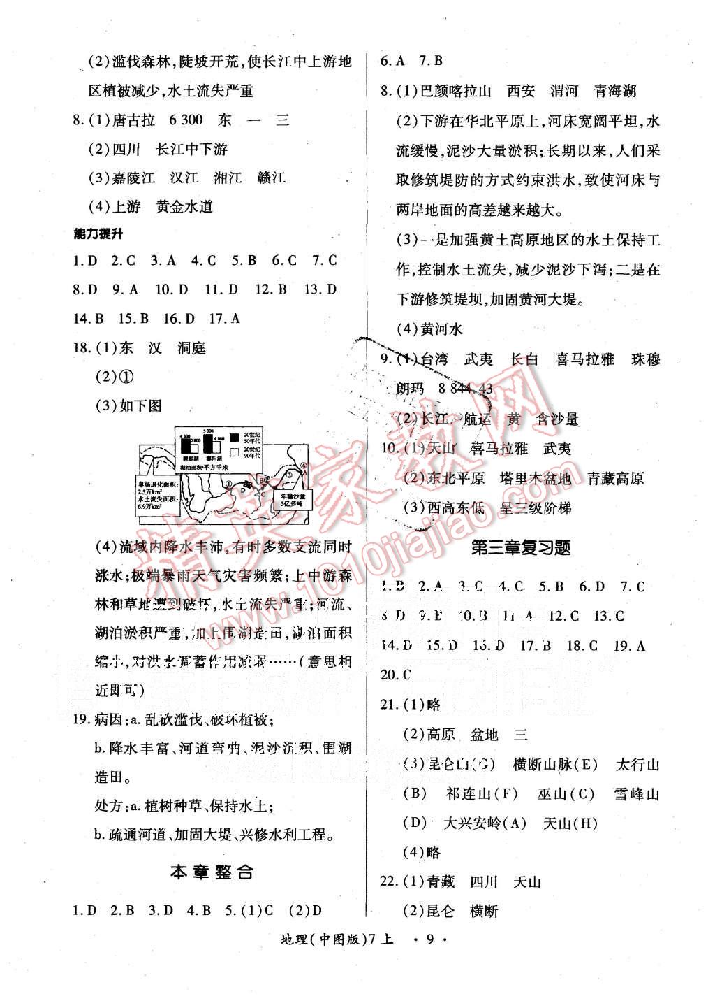 2015年一课一练创新练习七年级地理上册中图版 第9页