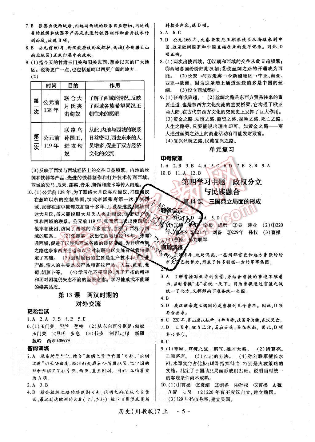 2015年一課一練創(chuàng)新練習(xí)七年級(jí)歷史上冊(cè)川教版 第5頁(yè)