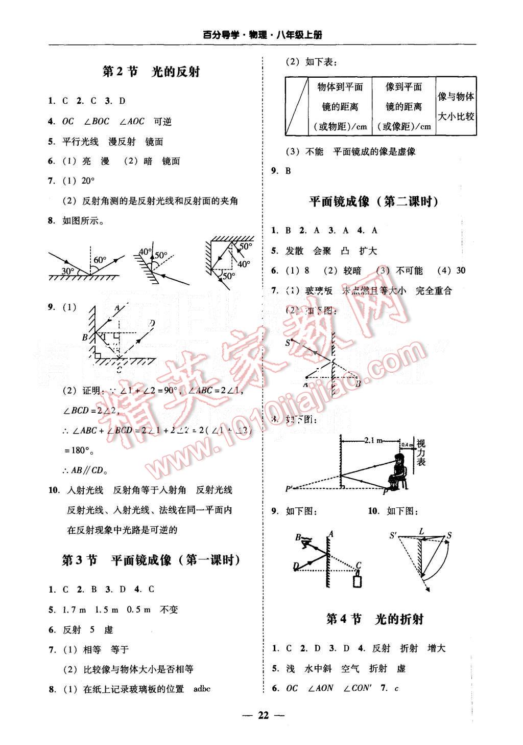 2015年易百分百分导学八年级物理上册人教版 第20页