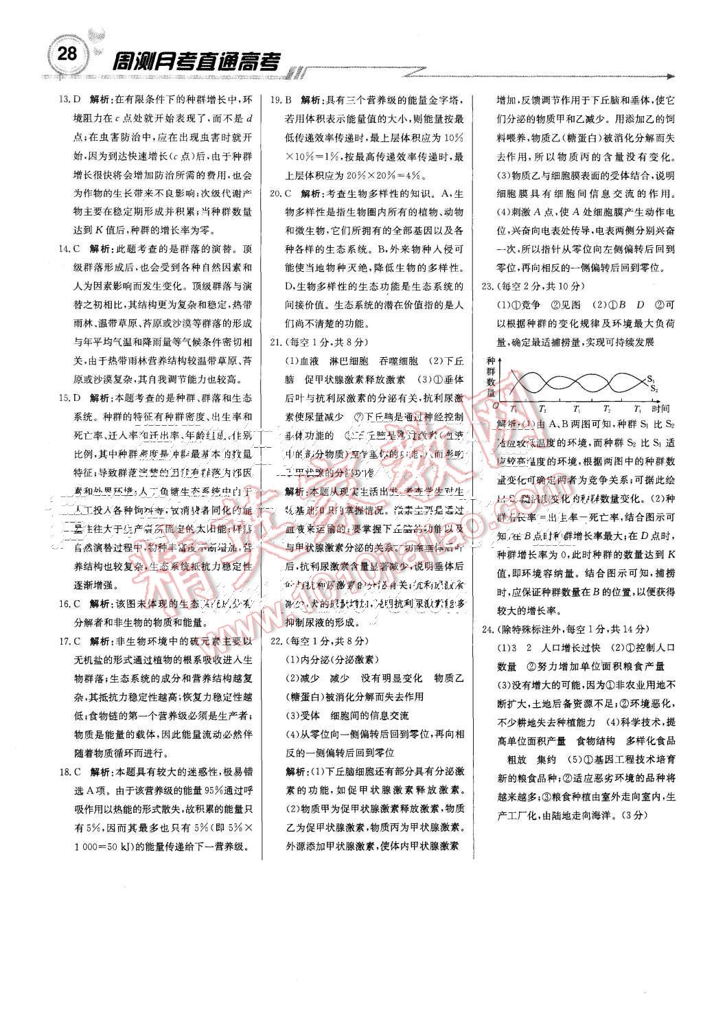 2015年輕巧奪冠周測月考直通高考高中生物必修3人教版 第28頁