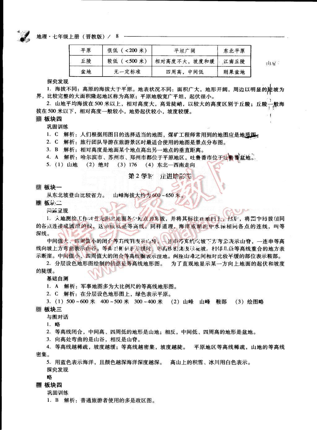 2015年新课程问题解决导学方案七年级地理上册晋教版 第8页