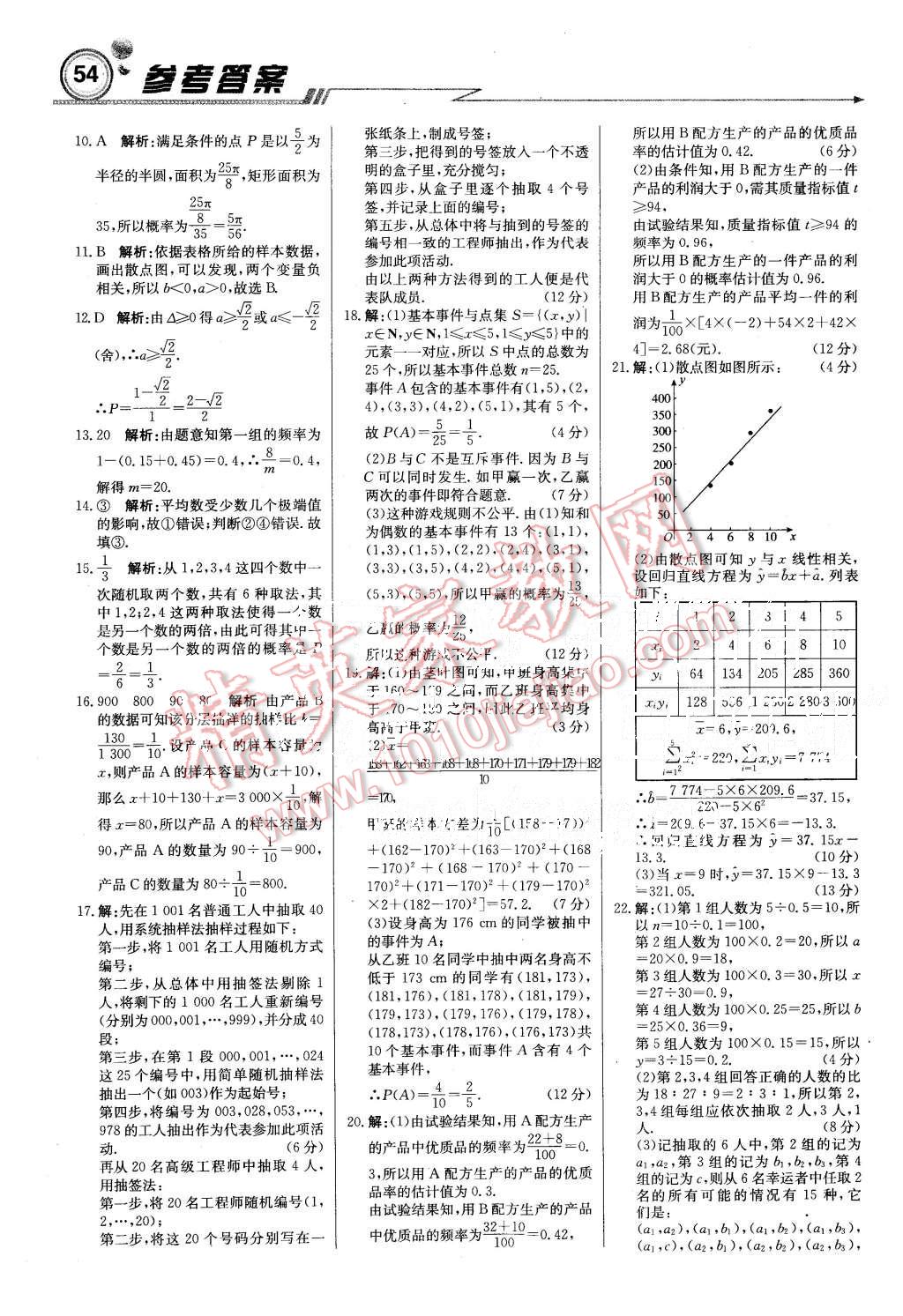 2015年輕巧奪冠周測月考直通高考高中數(shù)學必修3人教A版 第22頁