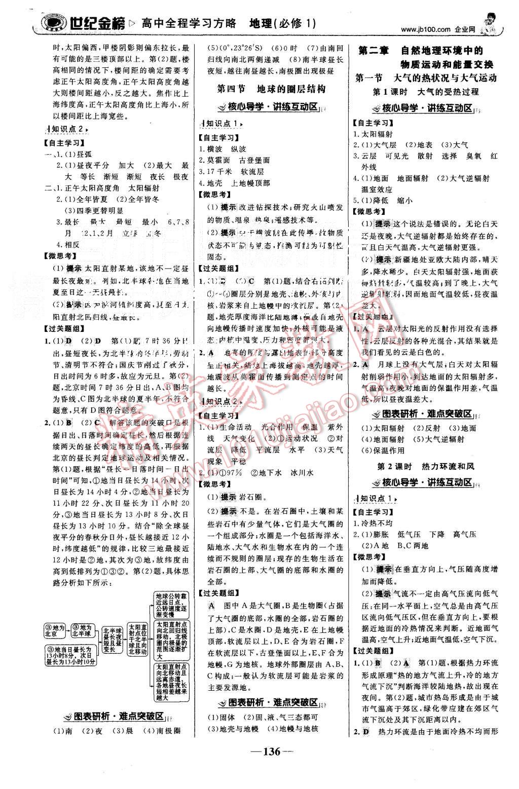 2015年世紀(jì)金榜高中全程學(xué)習(xí)方略地理必修1中圖版 第3頁(yè)