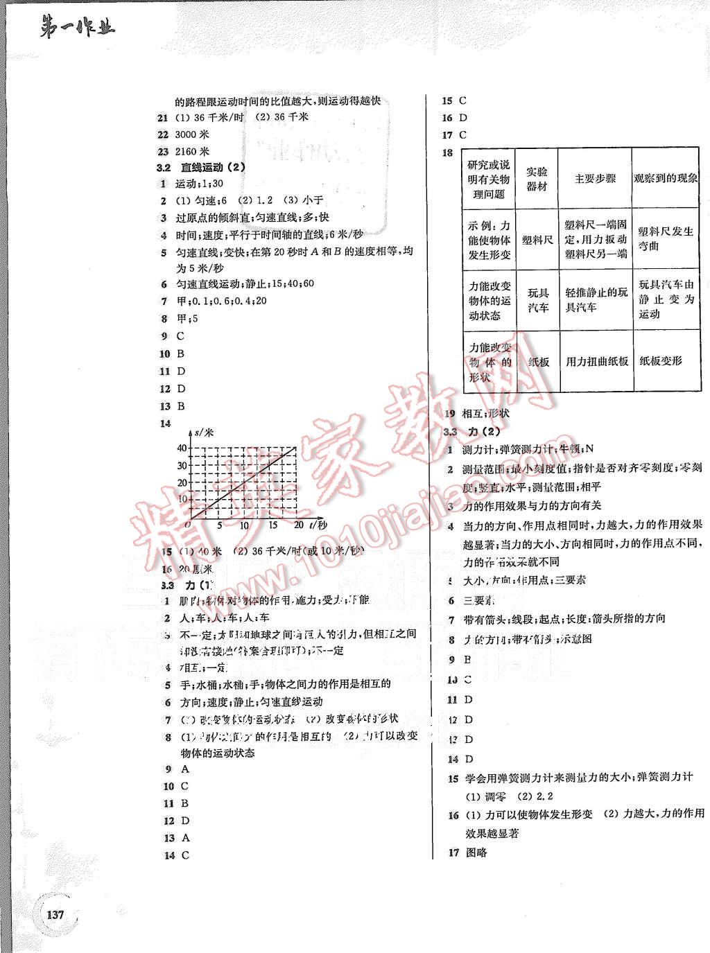 2015年第一作業(yè)八年級物理第一學期 第7頁