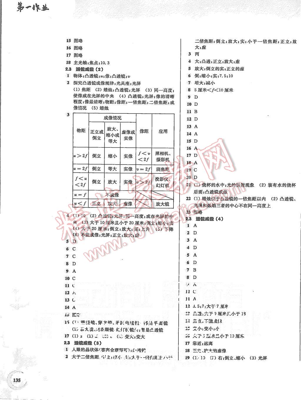 2015年第一作業(yè)八年級物理第一學期 第5頁