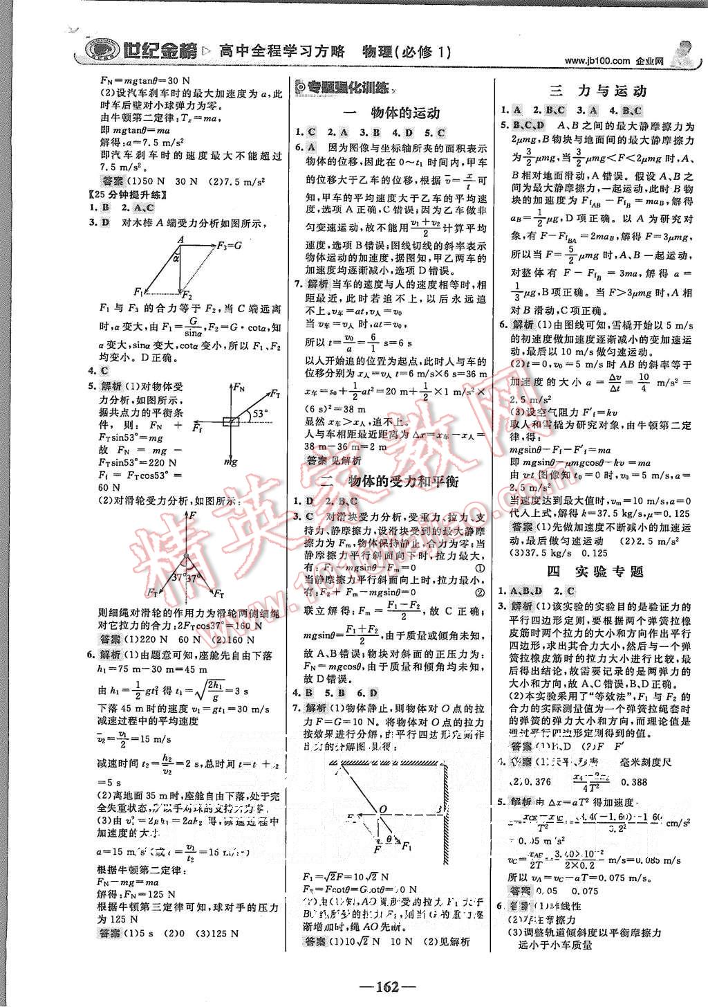 2015年世紀(jì)金榜高中全程學(xué)習(xí)方略物理必修1人教版 第21頁