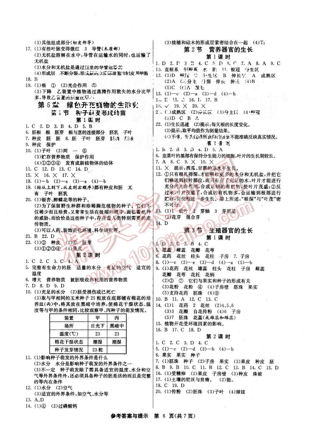 2015年課時(shí)訓(xùn)練七年級(jí)生物學(xué)上冊北師大版 第6頁