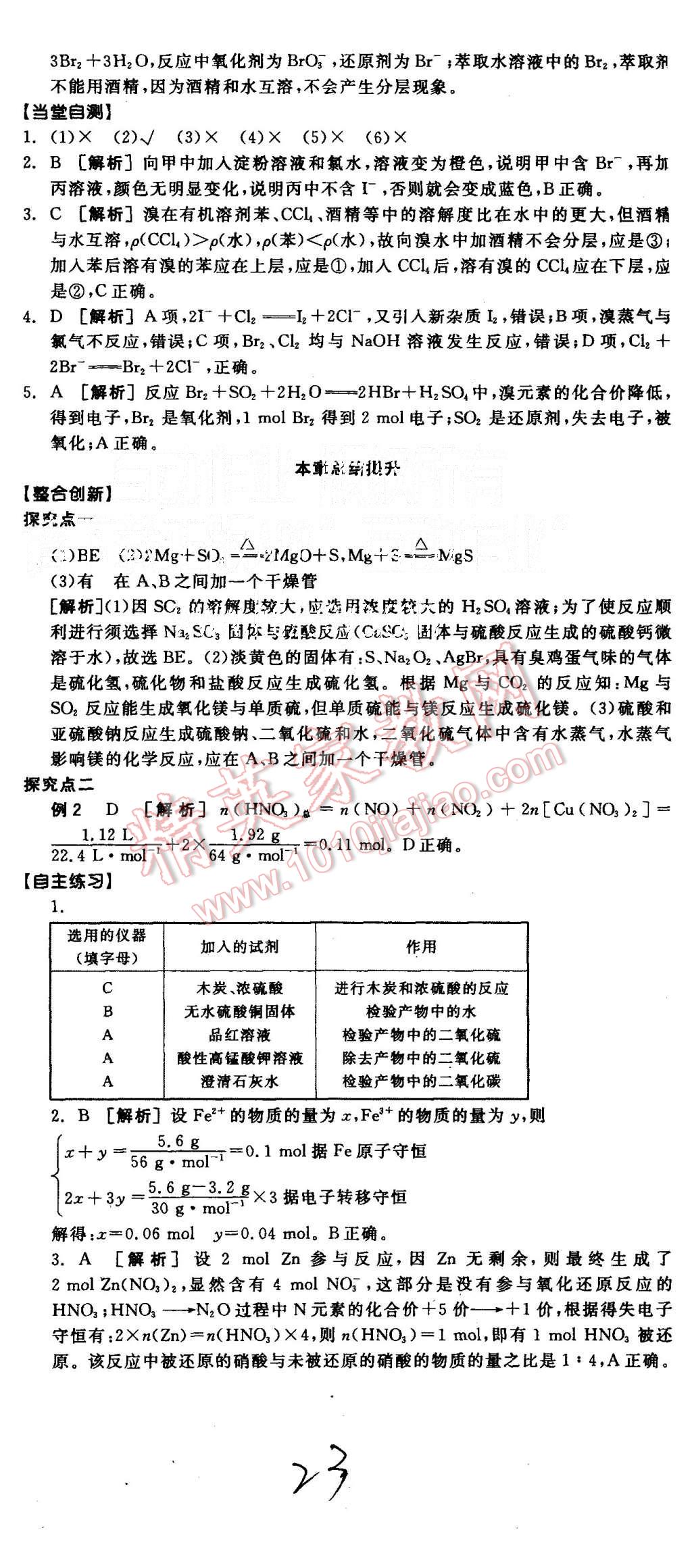 2015年全品學練考高中化學必修1魯科版 第23頁