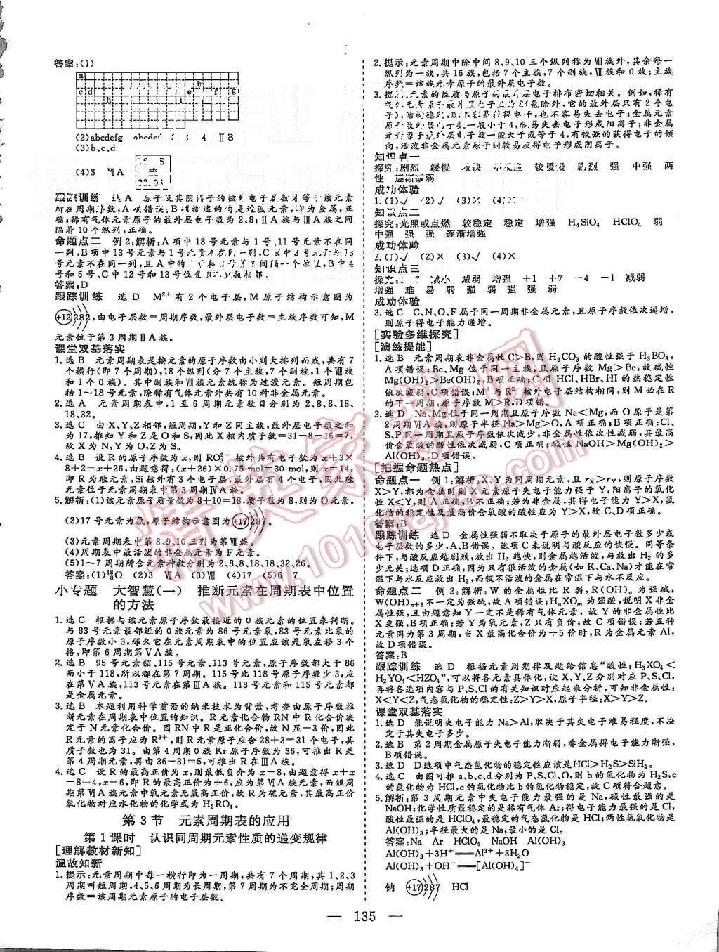 2015年三維設(shè)計(jì)高中新課標(biāo)同步課堂化學(xué)必修2魯科版 第3頁(yè)